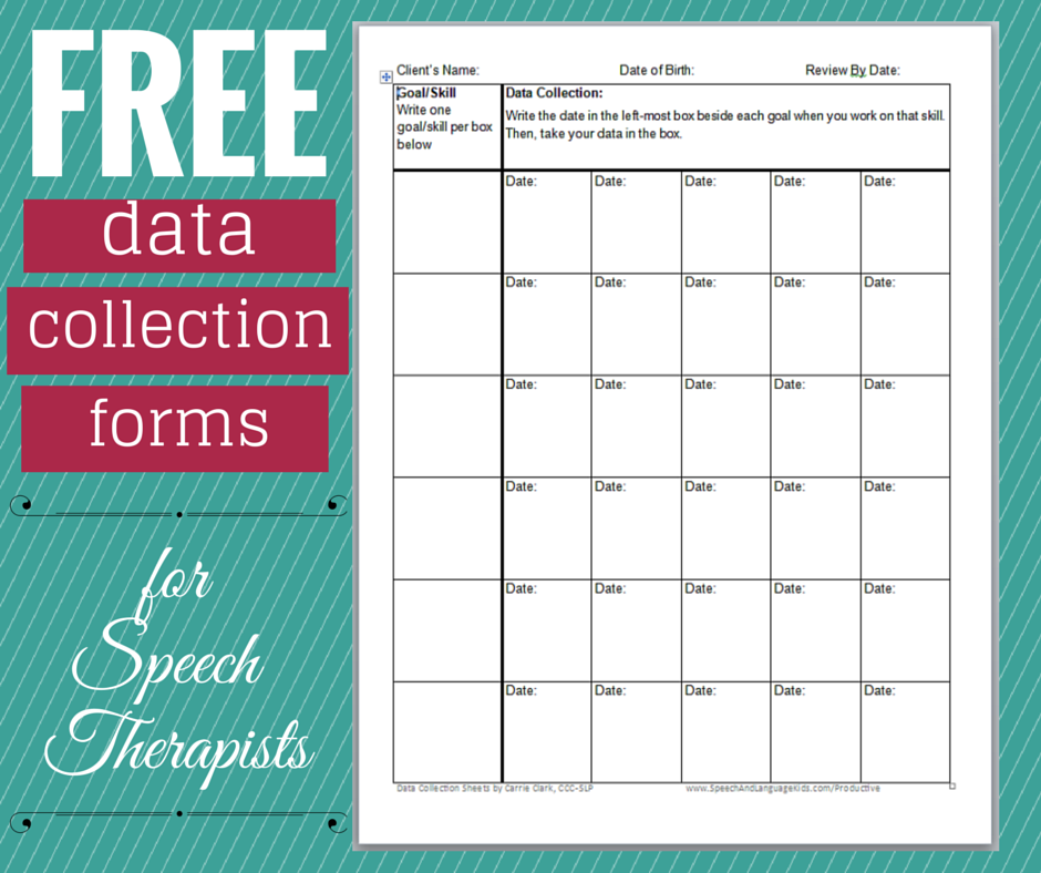 8 Data Collection Ideas For Speech Therapists Speech And Language Kids