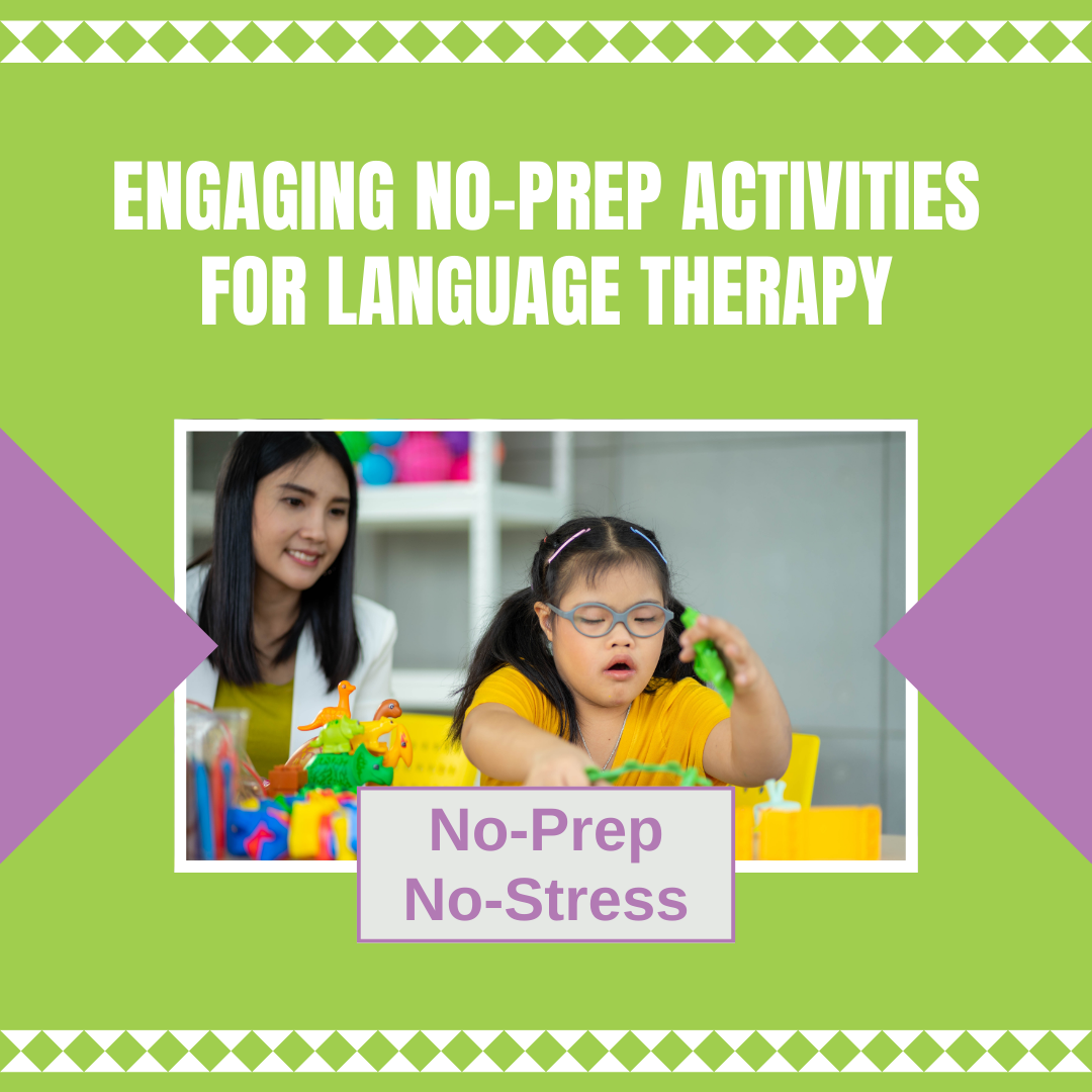 no prep ideas for language therapy